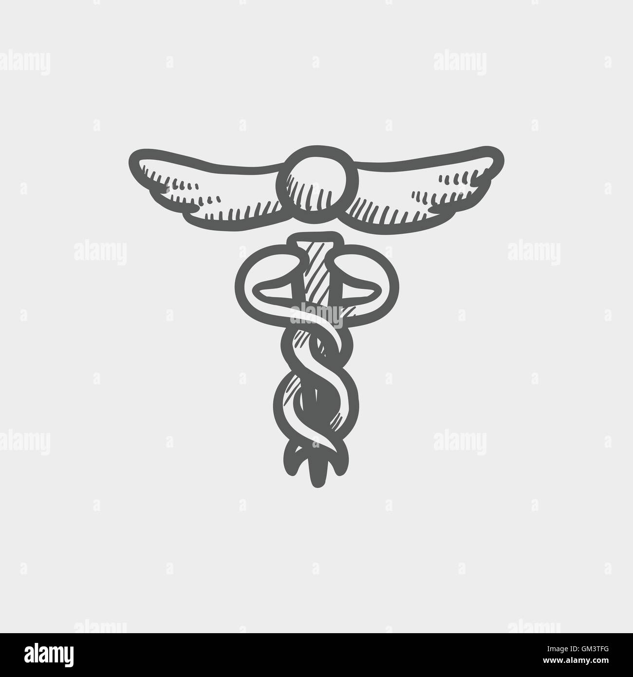 Medical symbol sketch icon Stock Vector
