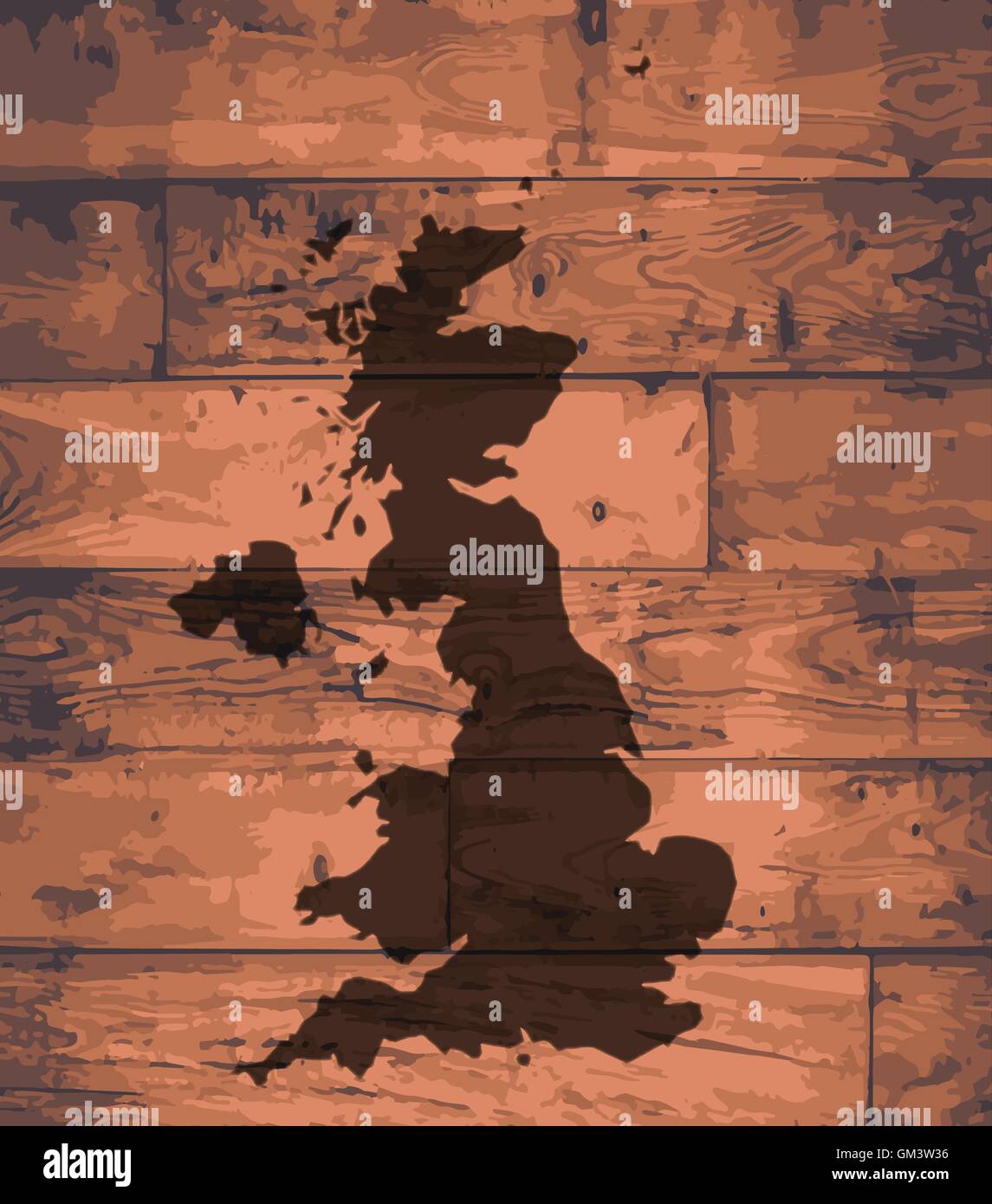 UK Map Brand Stock Vector