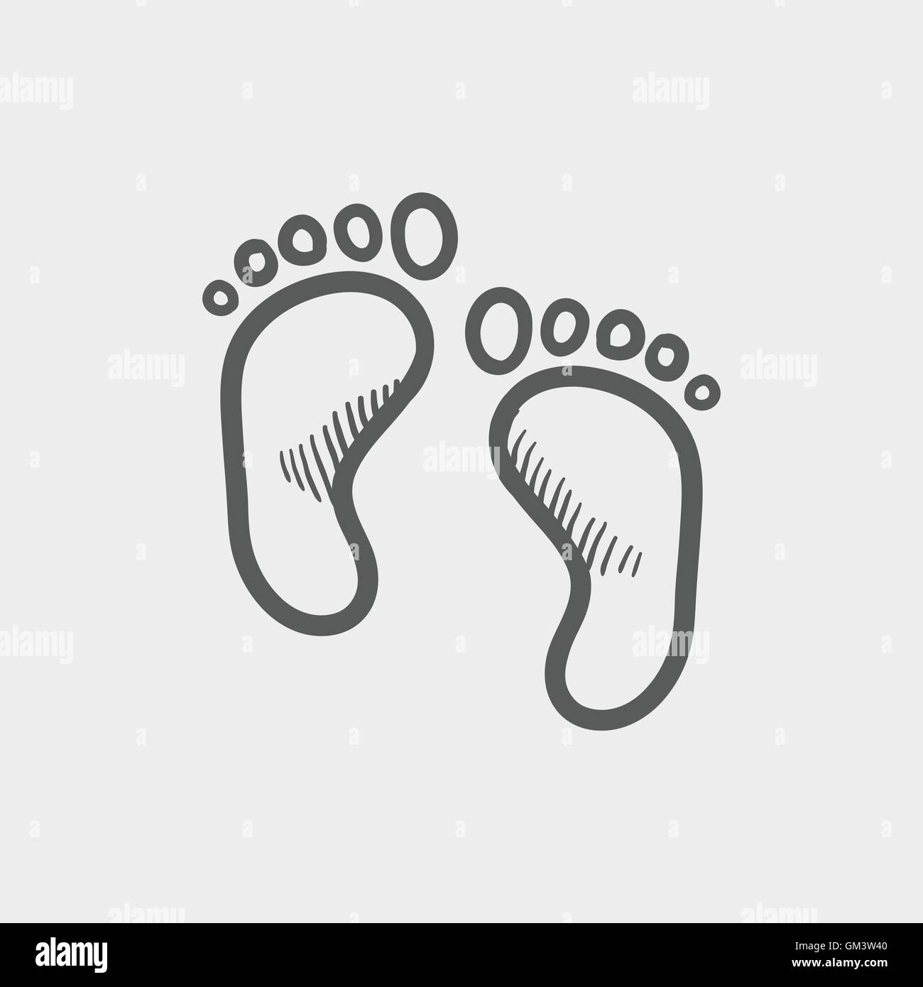 Footprints sketch icon Stock Vector Image & Art - Alamy