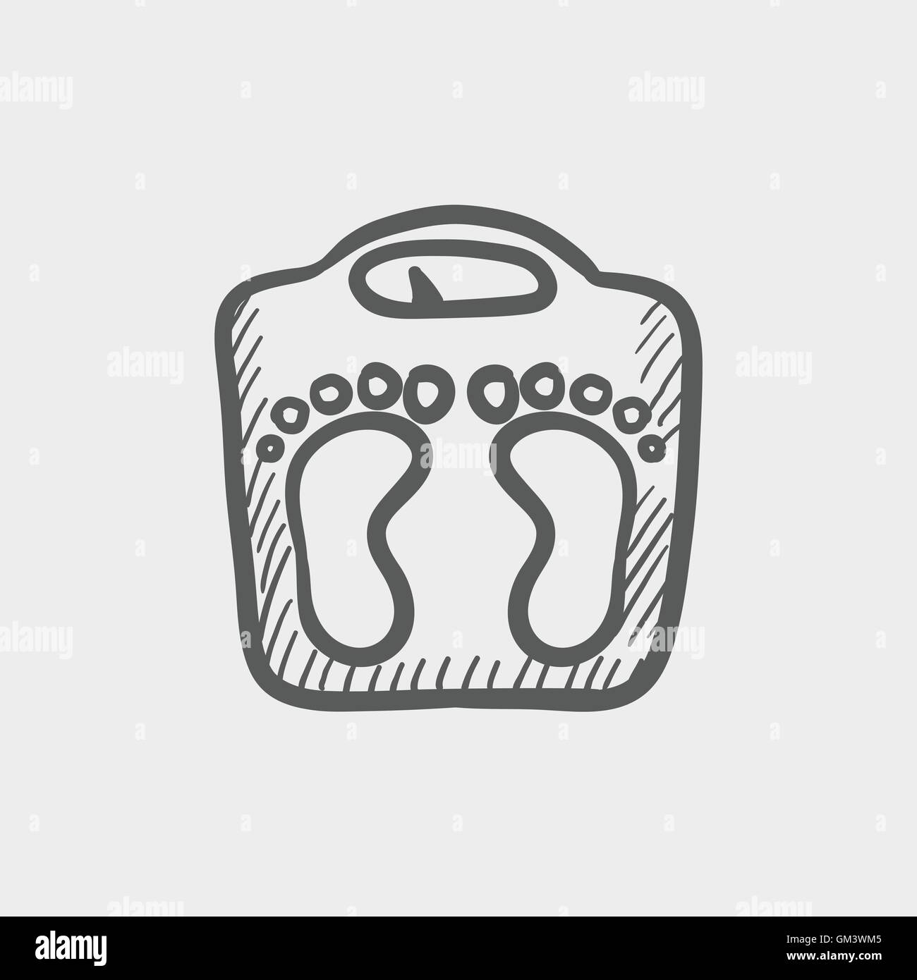 Weighing scale sketch icon Stock Vector