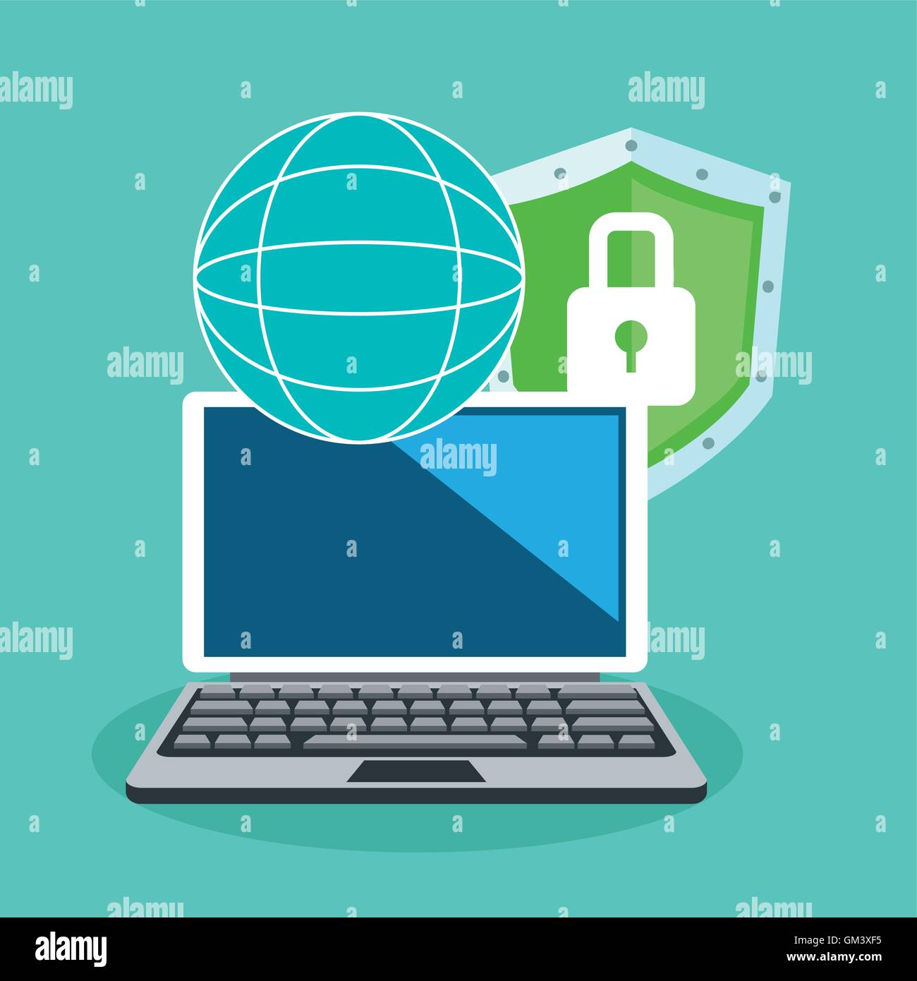 laptop cyber security system design Stock Vector Image & Art - Alamy