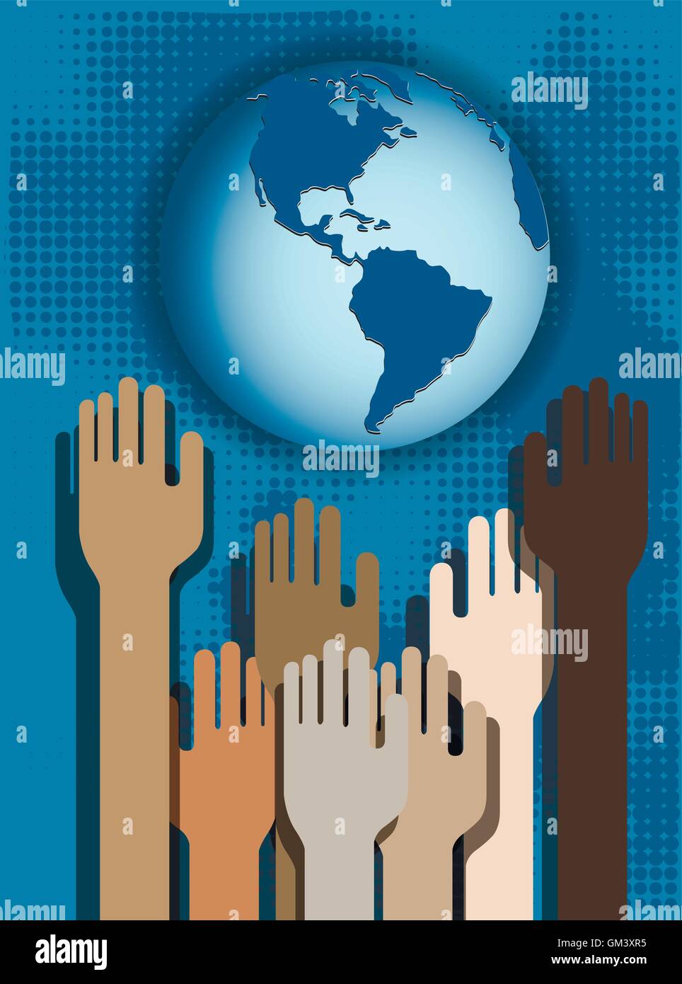Hands and globe Stock Vector Image & Art - Alamy