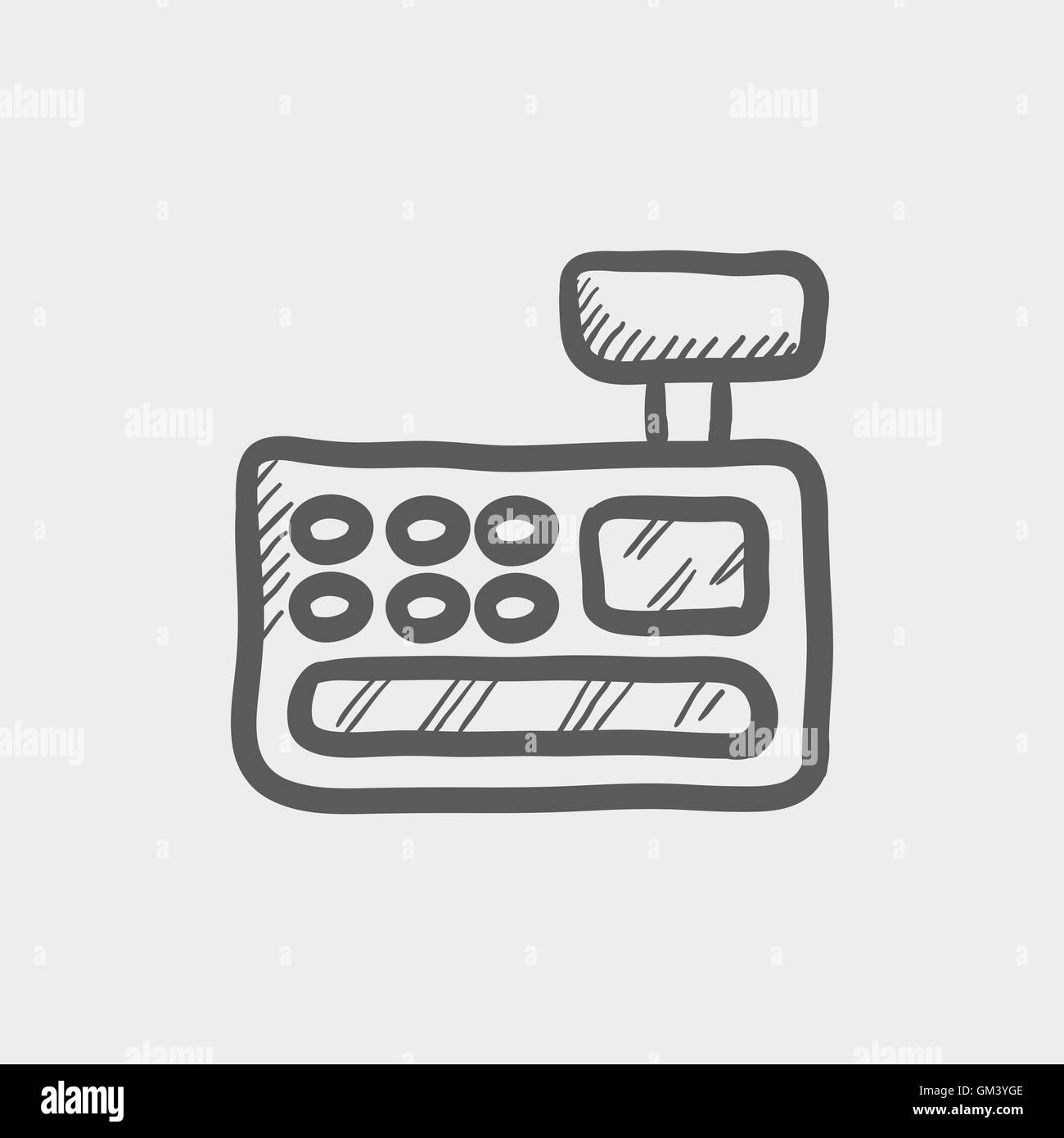 Cash register machine sketch icon Stock Vector Image & Art Alamy