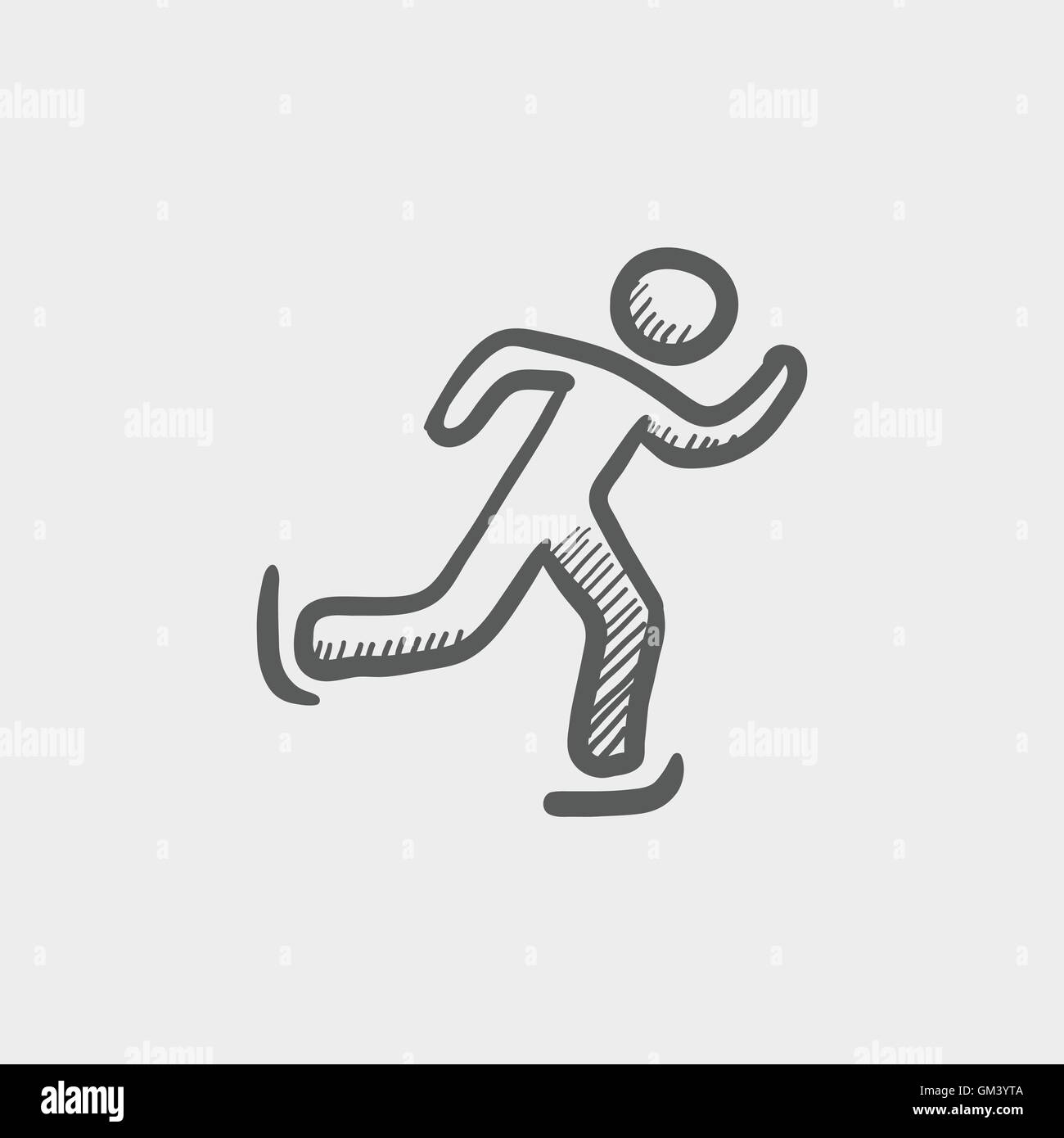 Running man sketch icon vector illustration  RAStudio 6011789   Stockfresh
