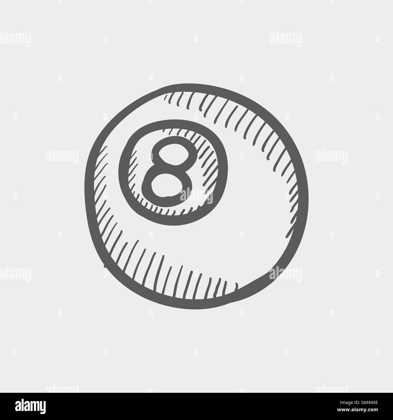Billiard ball sketch icon Stock Vector Image & Art Alamy