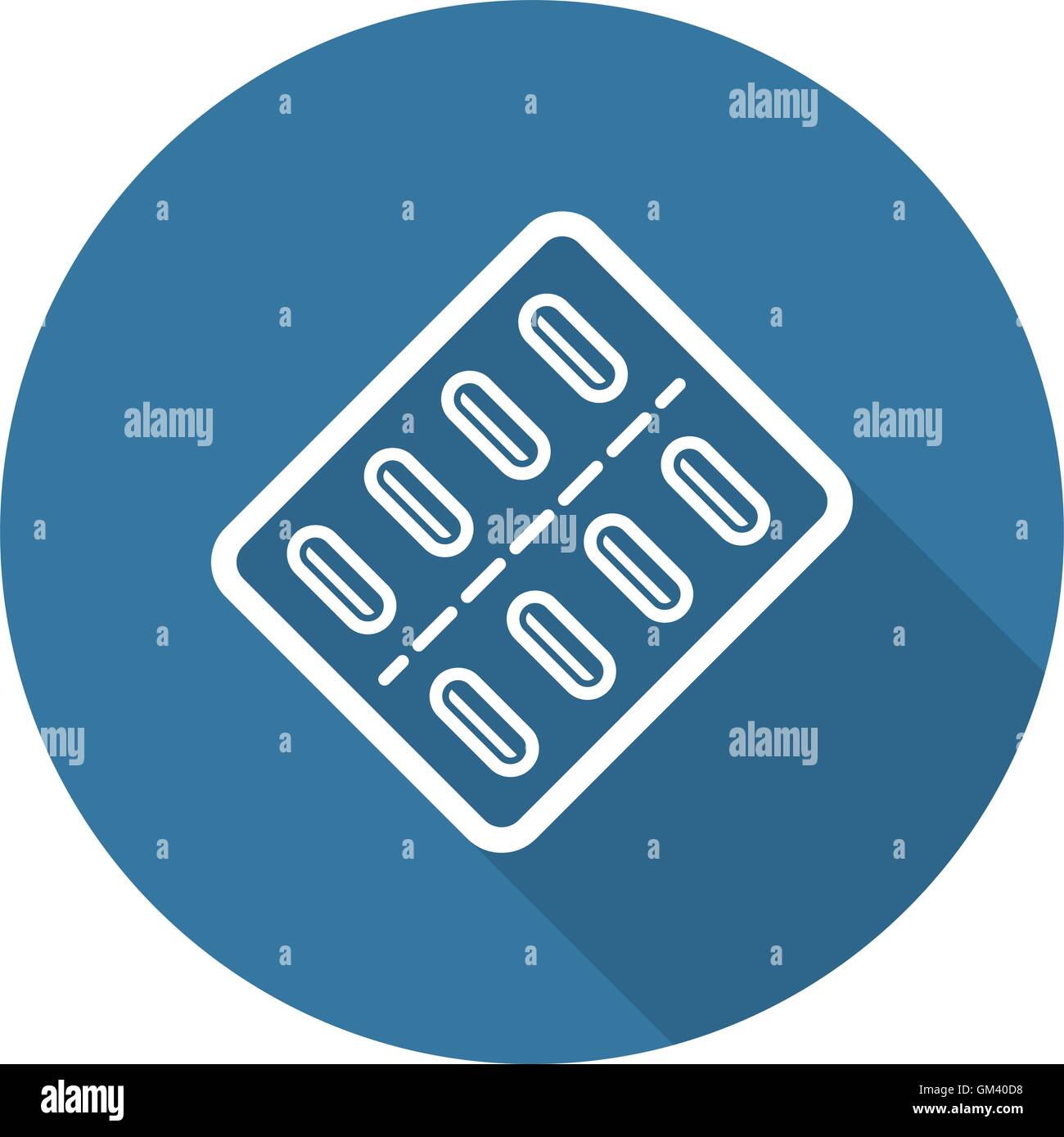 Medication and Medical Services Icon. Flat Design. Long Shadow Stock ...
