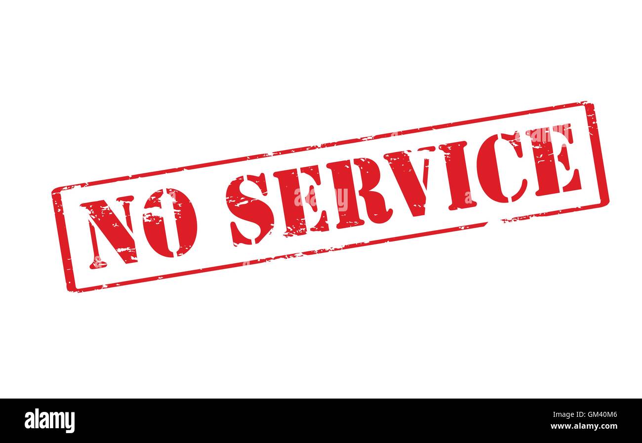 No service Stock Vector