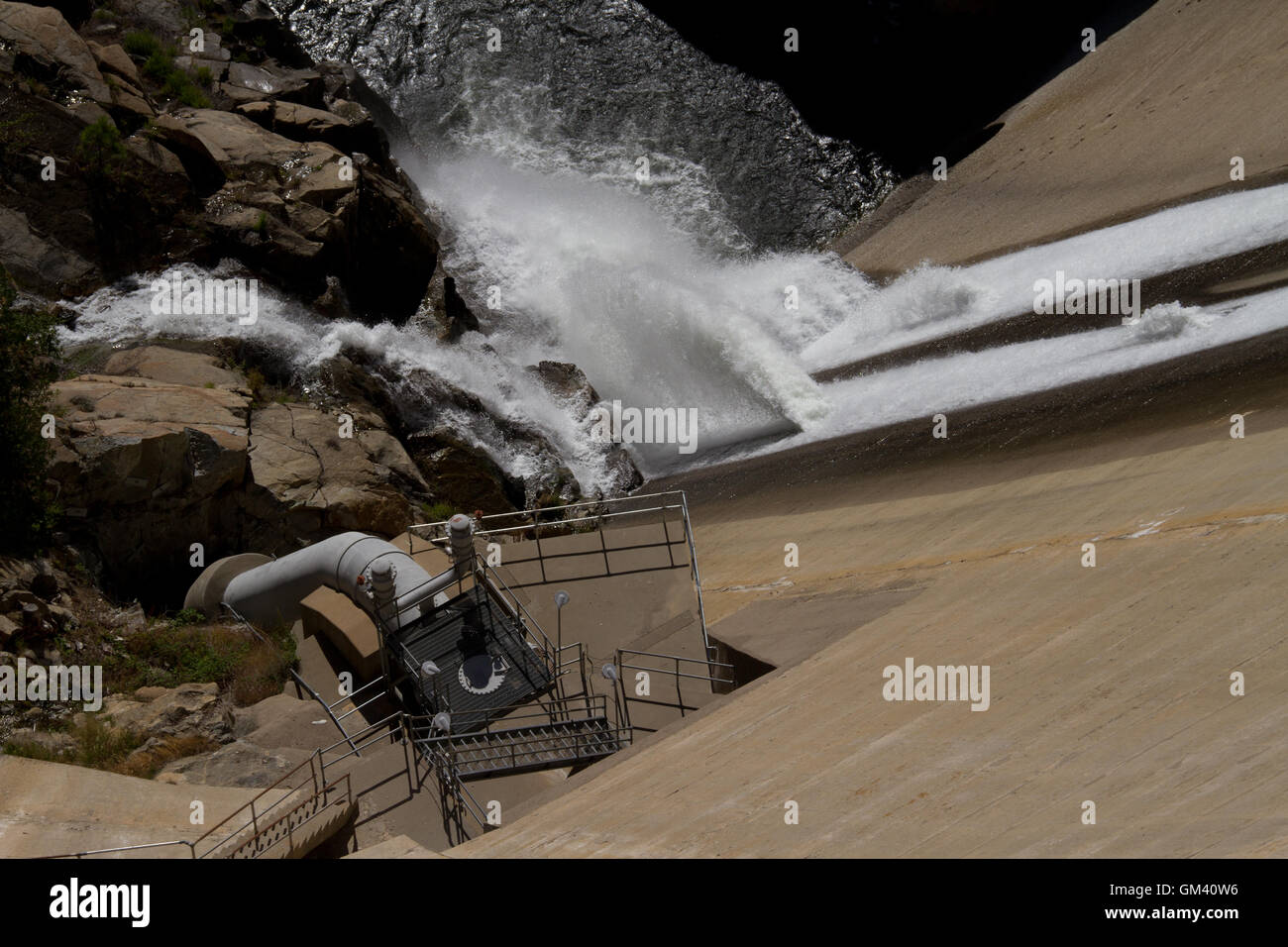 O'Shaughnessy Dam. Hetch Hetchy Reservoir. California. USA Stock Photo