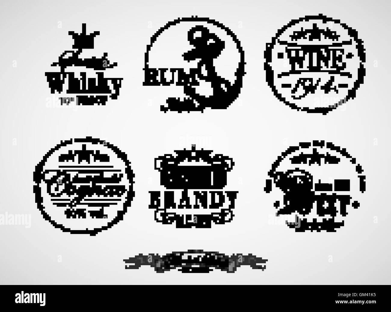 alcohol labels Stock Vector