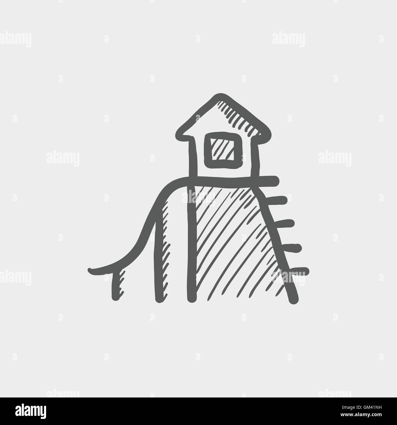 Playhouse with slide sketch icon Stock Vector Image & Art Alamy