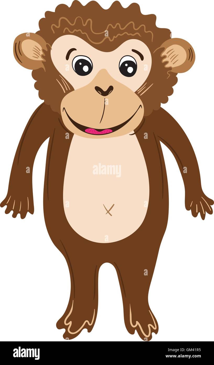 Vector Monkey Illustration Stock Vector Image & Art - Alamy
