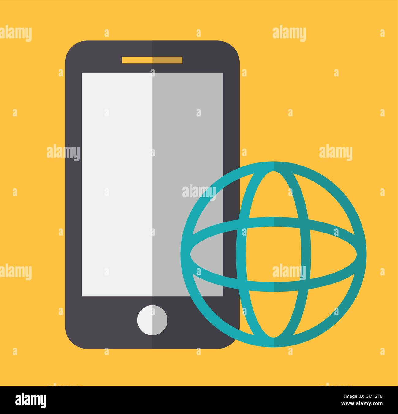 smartphone social network design Stock Vector Image & Art - Alamy