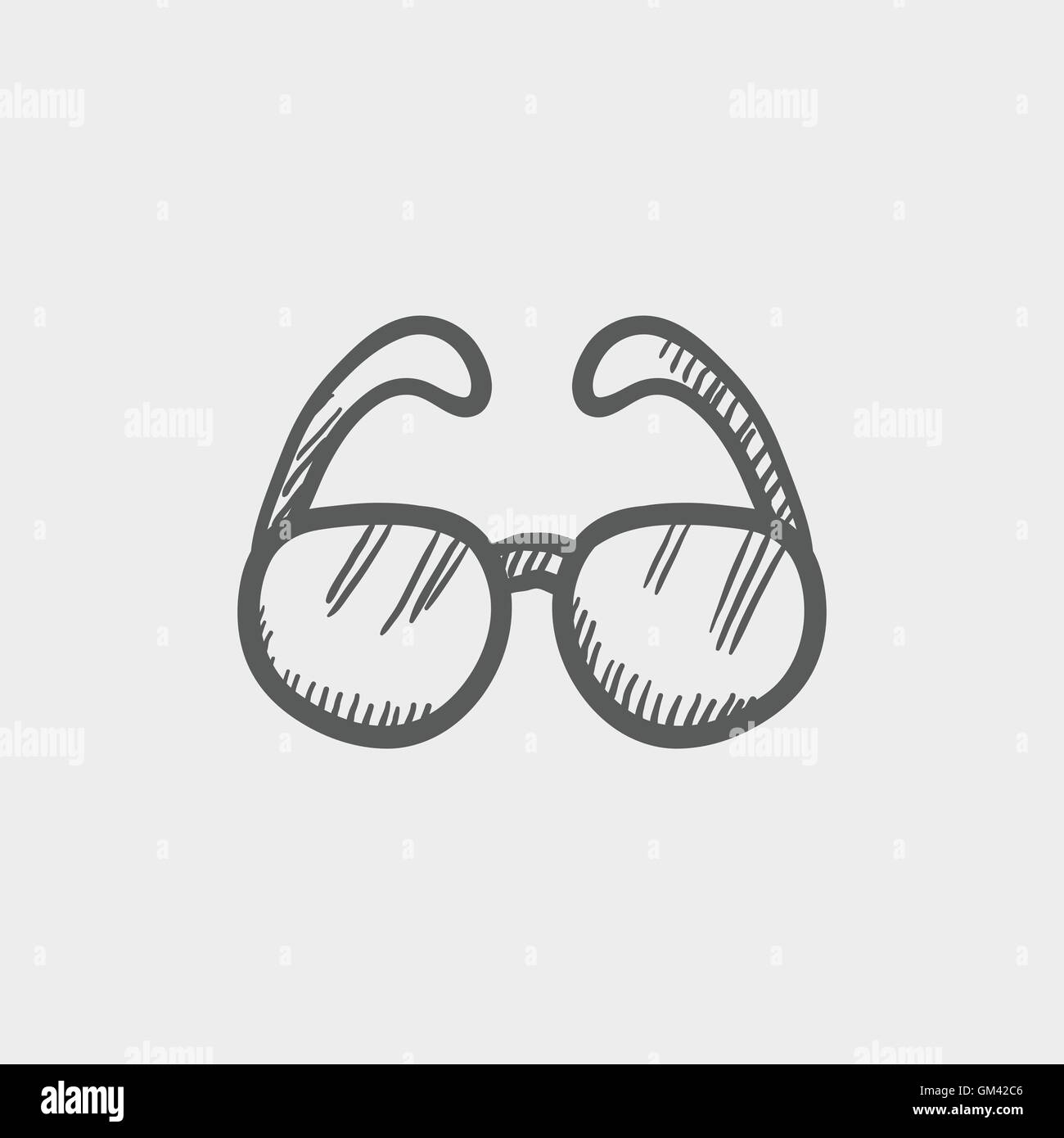 sketch draw sunglasses cartoon Stock Vector Image  Art  Alamy
