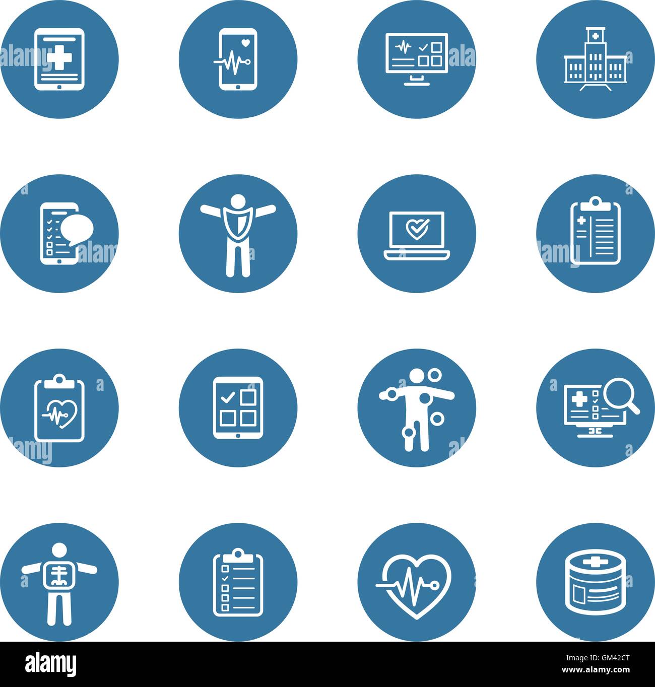 Medical & Health Care Icons Set. Flat Design Stock Vector Image & Art ...