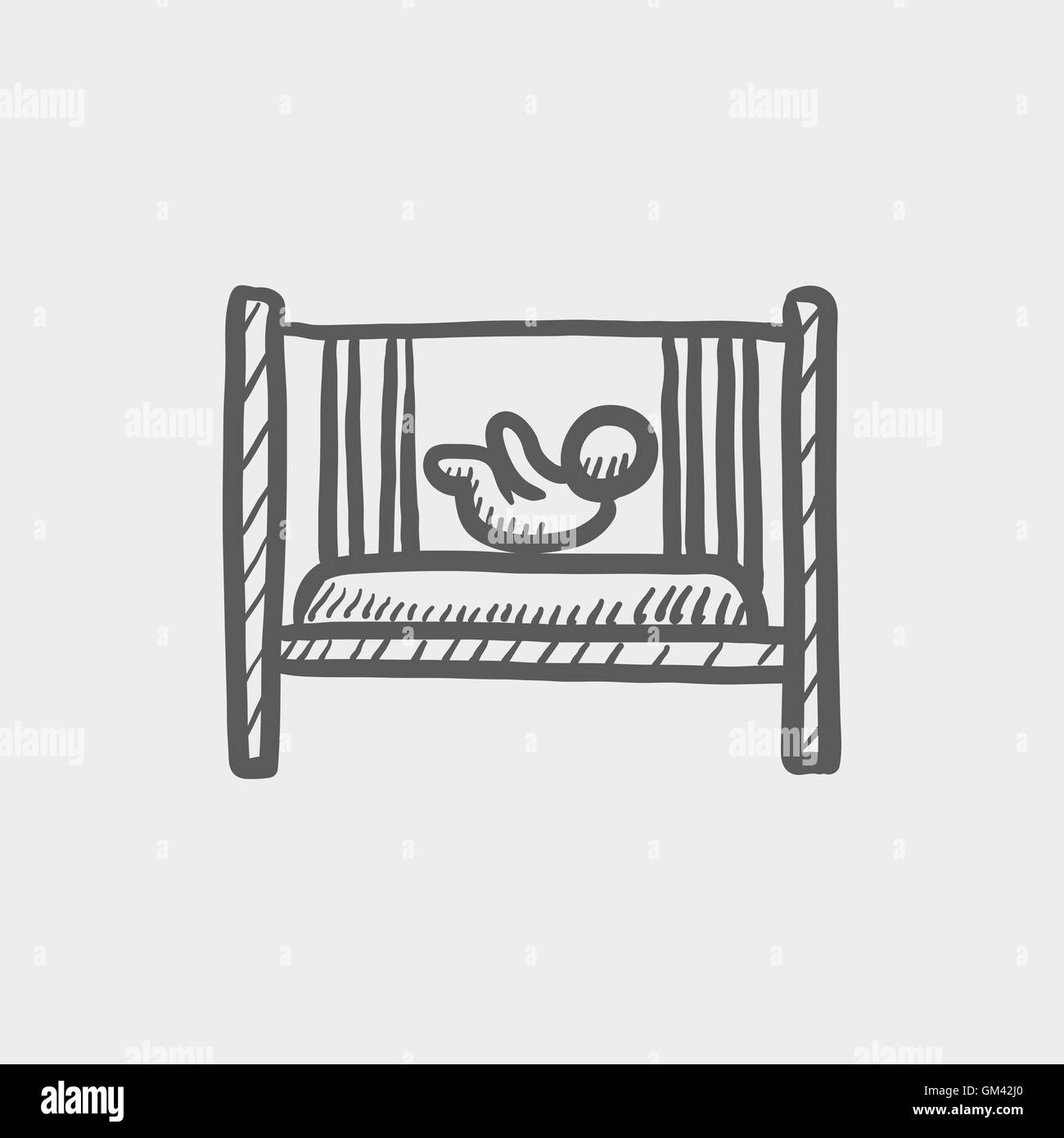 Baby Crib Drawing