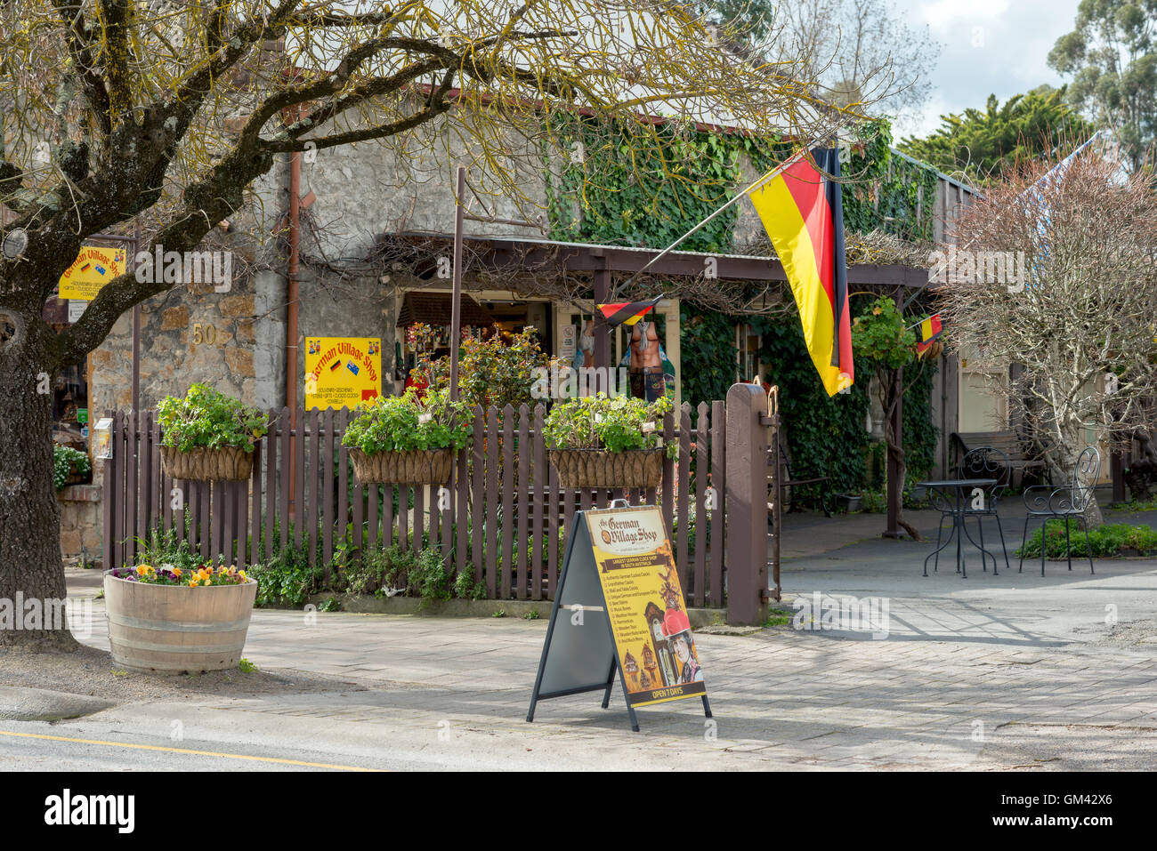 A souvenir shop in Hahndorf, in South Australia's picturesque Adelaide Hills. Stock Photo
