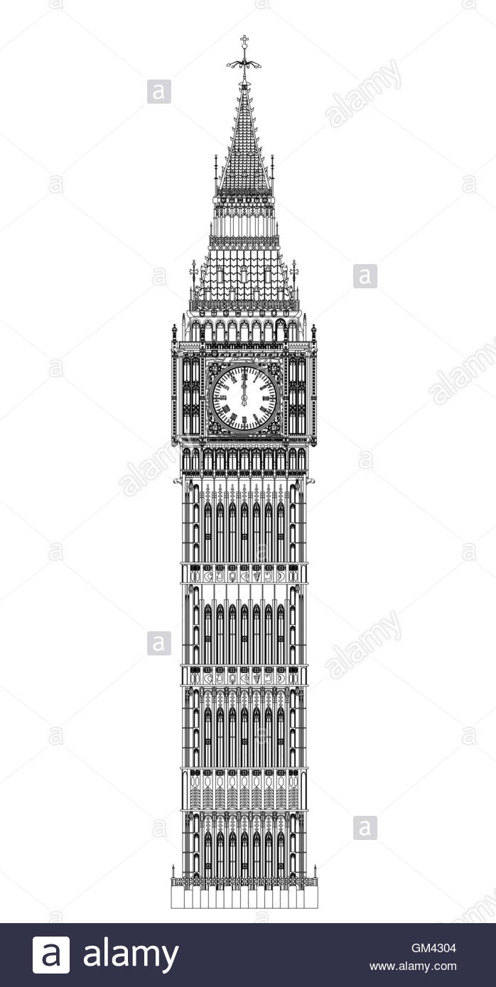 London Landmark Drawing Stock Photos & London Landmark Drawing Stock ...