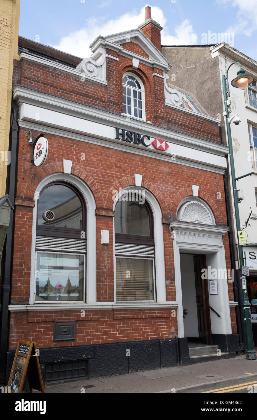 HSBC bank in Monmouth Wales Stock Photo