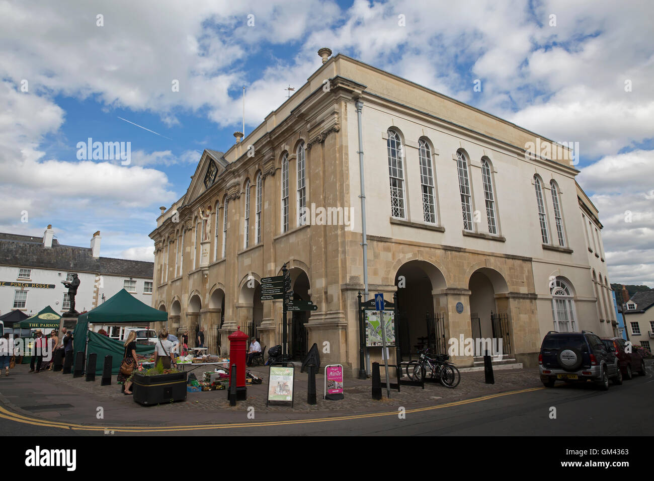 Market hall in Monmouth Wales Stock Photo Alamy