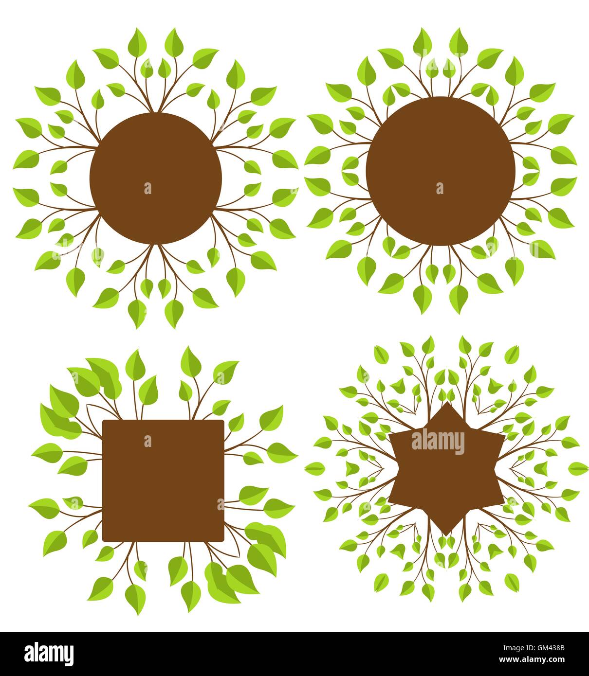 Branches With Leaves Stock Vector Image & Art - Alamy