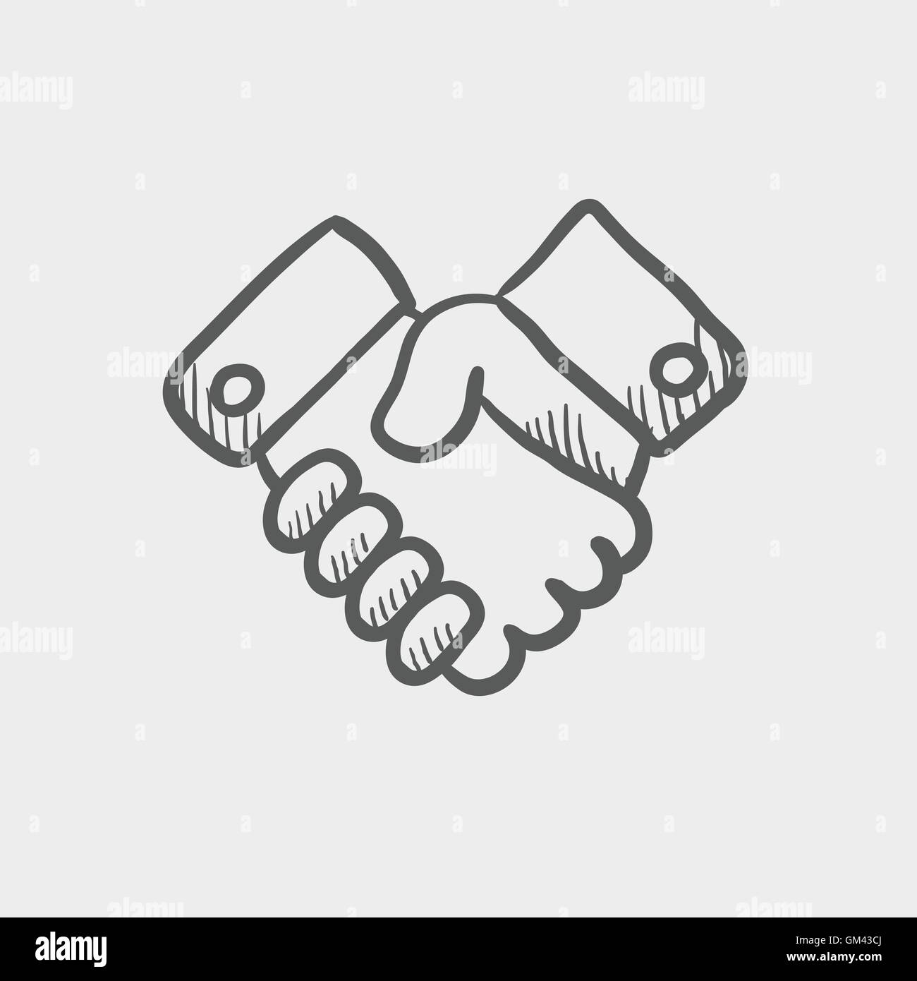 Handshake sketch icon Stock Vector