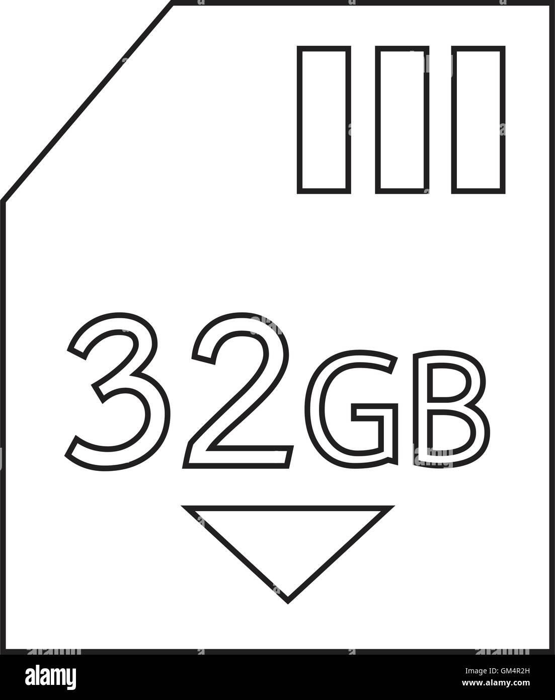 32 gb Stock Vector Images - Alamy