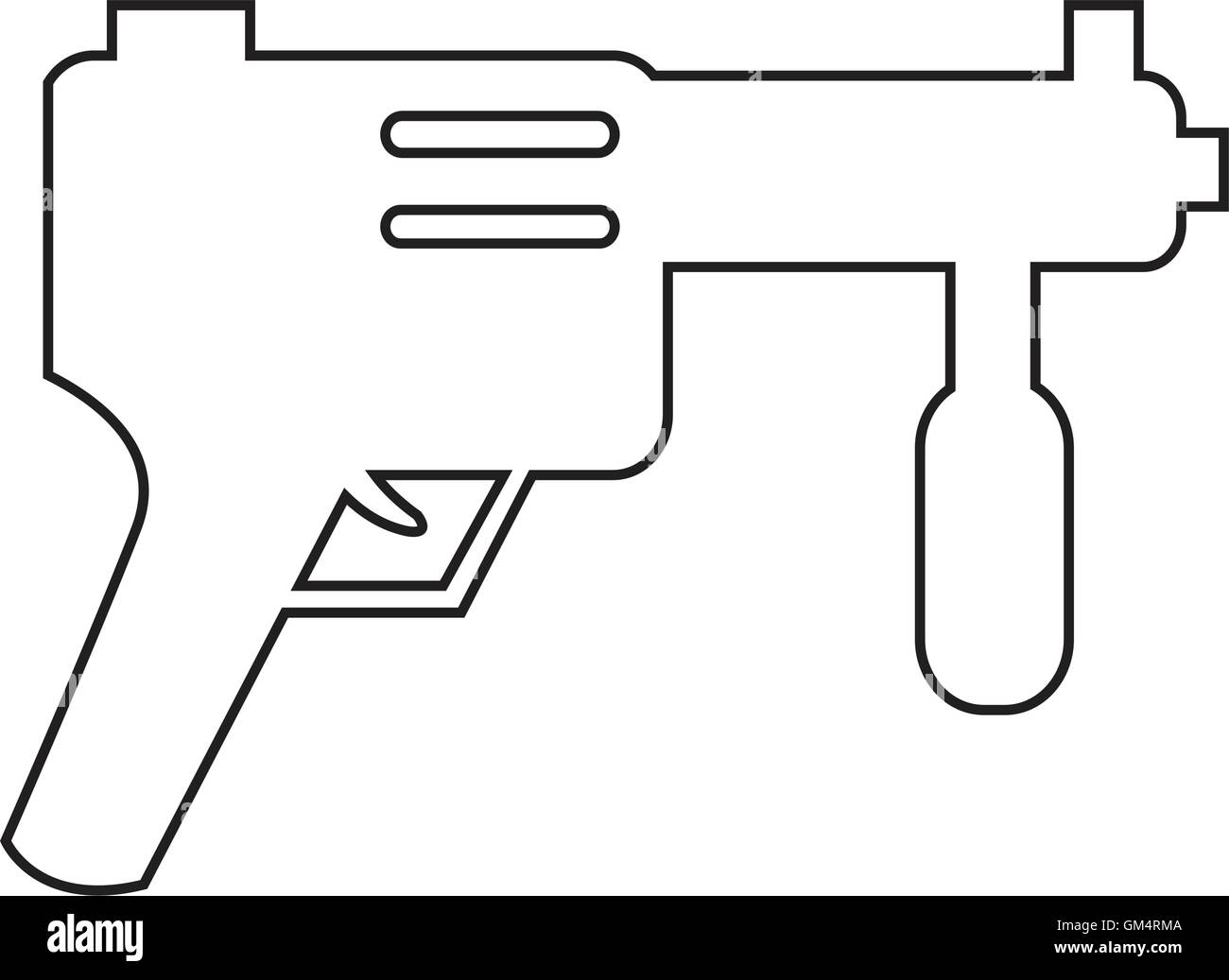 Submachine Gun icon Illustration design Stock Vector Image & Art - Alamy