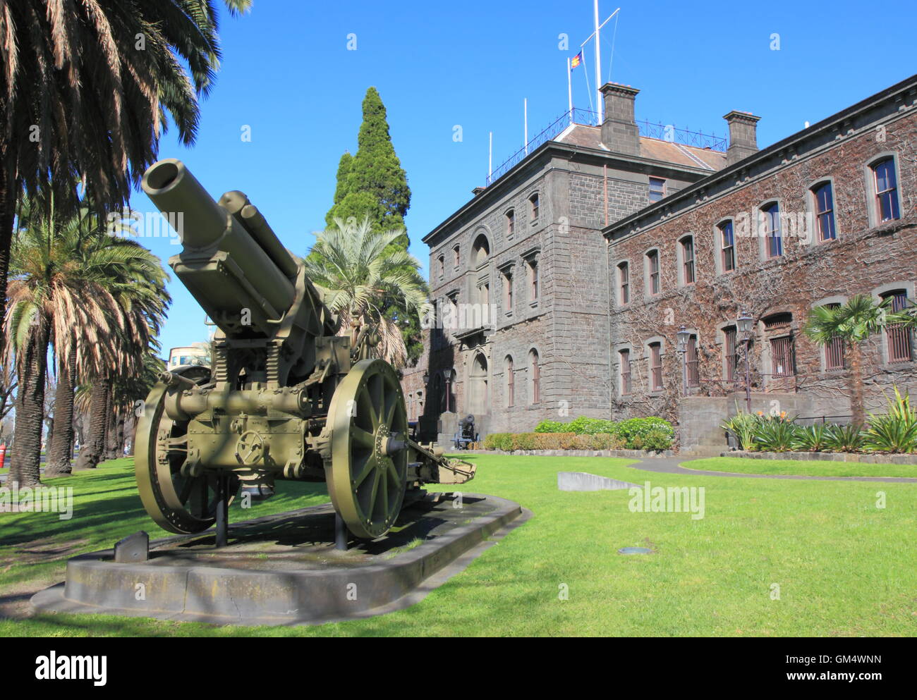 Beautiful 19th century Government building Victoria Barracks Melbourne Australia Stock Photo