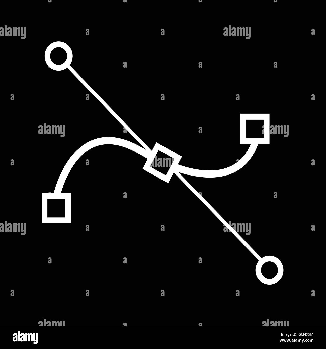Bezier Curve Tool Icon Illustration Design Stock Vector Image Art Alamy