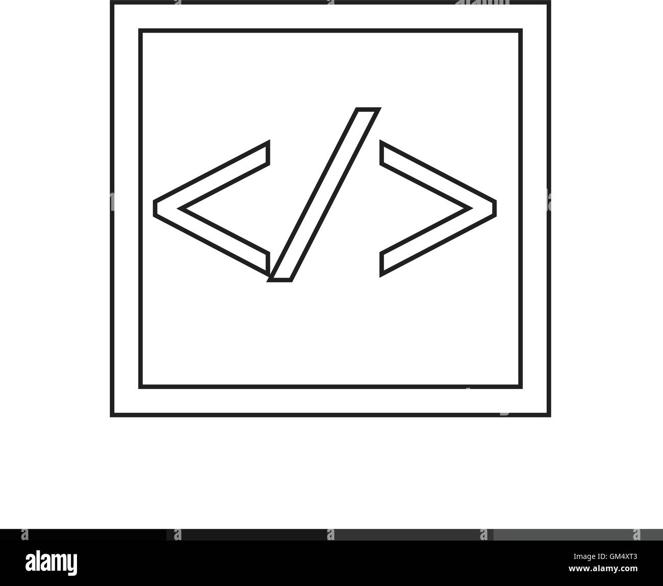 Language HTML icon , Progrmming code icon Illustration design Stock Vector