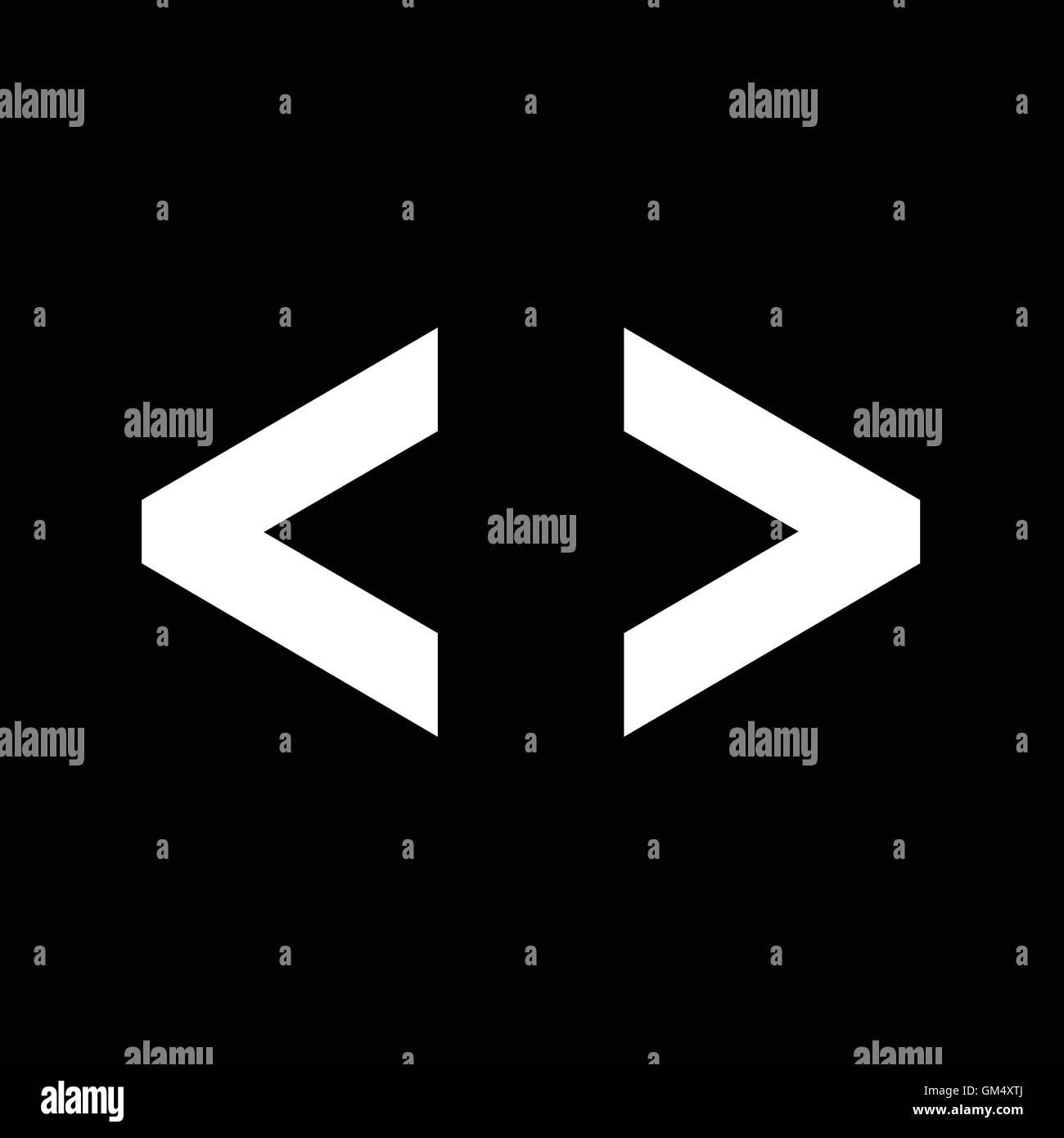 Language HTML icon , Progrmming code icon Illustration design Stock Vector