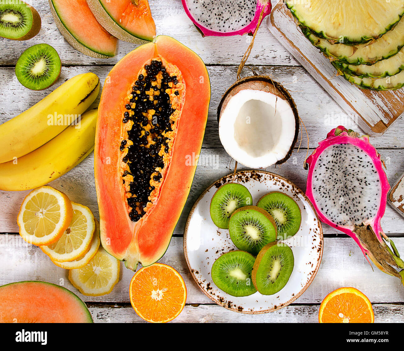 Tropical fruits healthy eating hi-res stock photography and images - Alamy