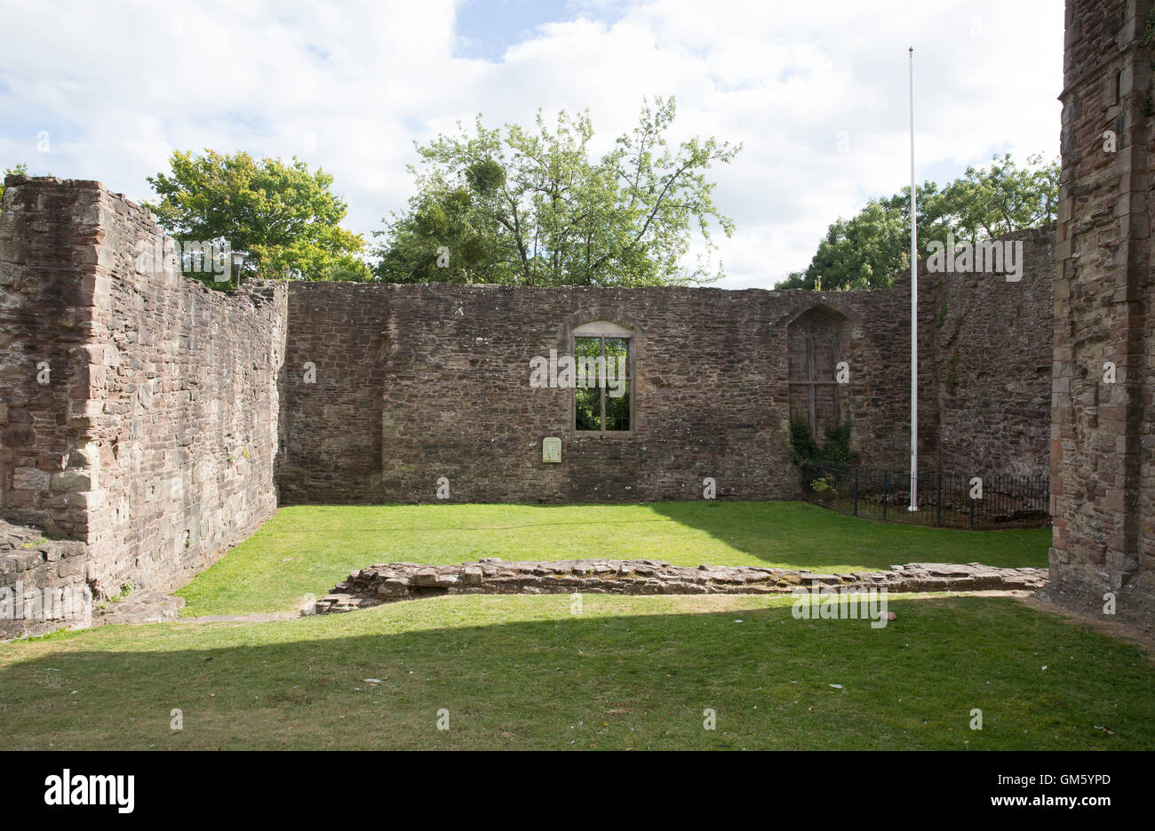 Monmouth Castle and Regimental Museum in Monmouth Wales Stock Photo