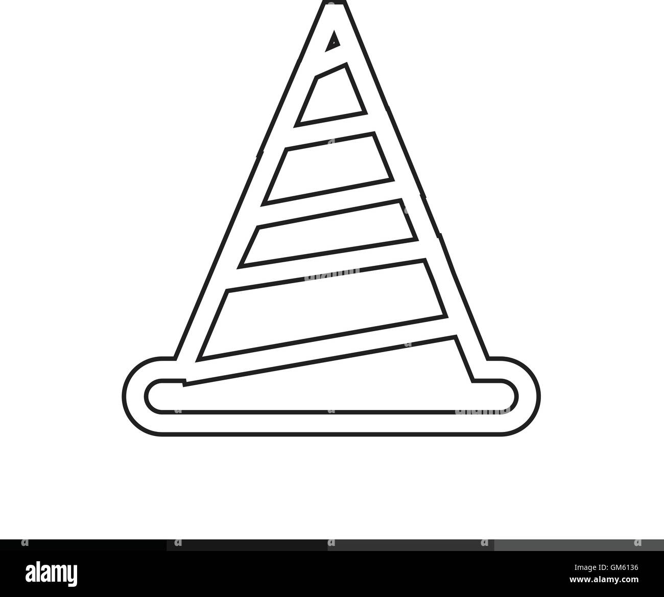Traffic cone pylon Black and White Stock Photos & Images - Alamy
