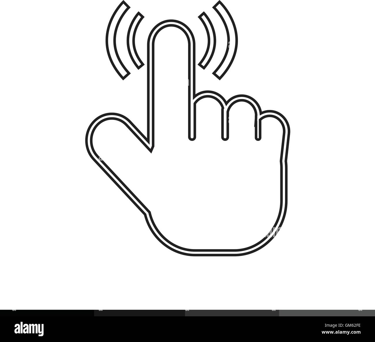 Hand cursor icon Black and White Stock Photos & Images - Alamy