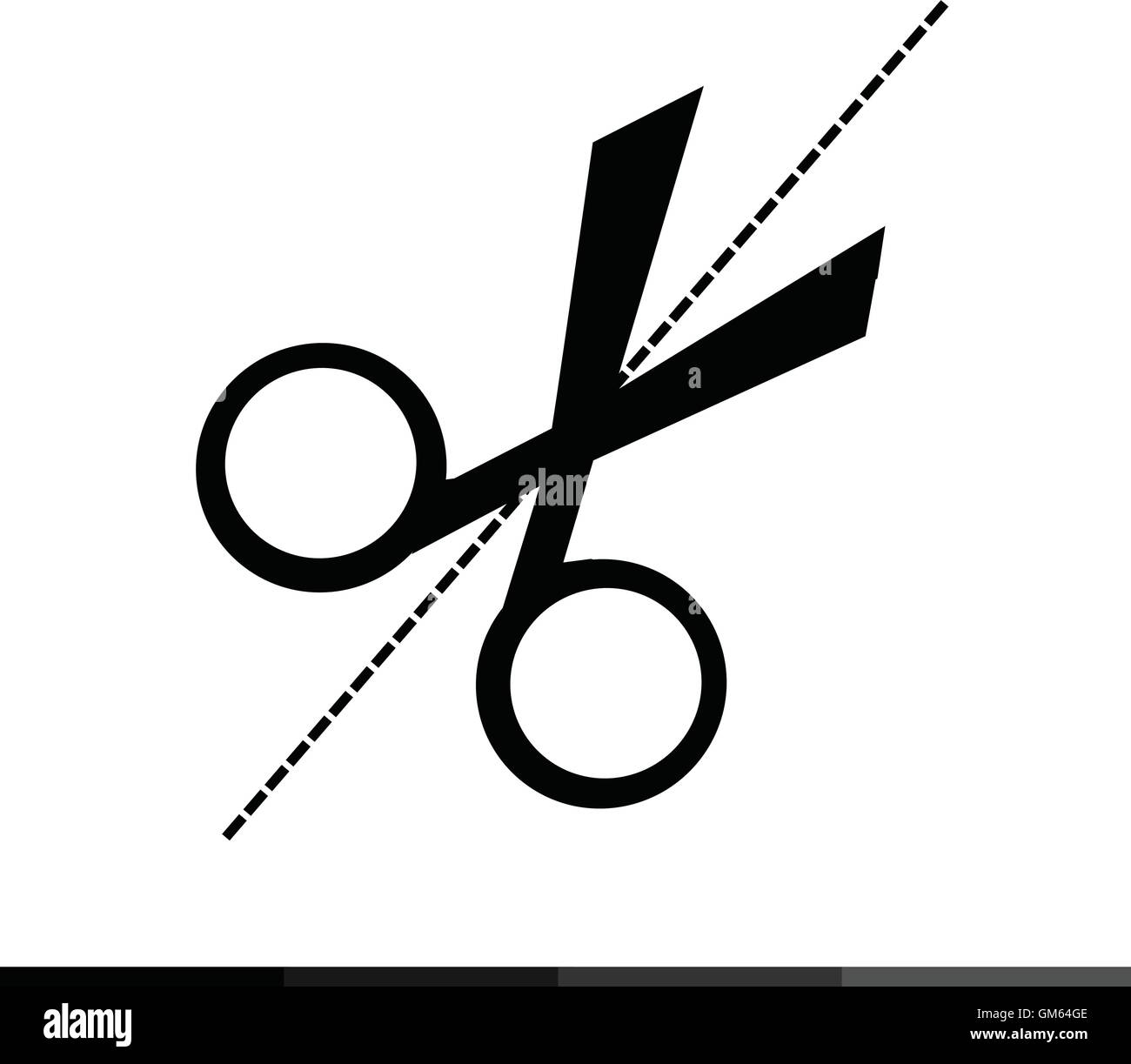 Scissors cutting dotted line hi-res stock photography and images - Alamy
