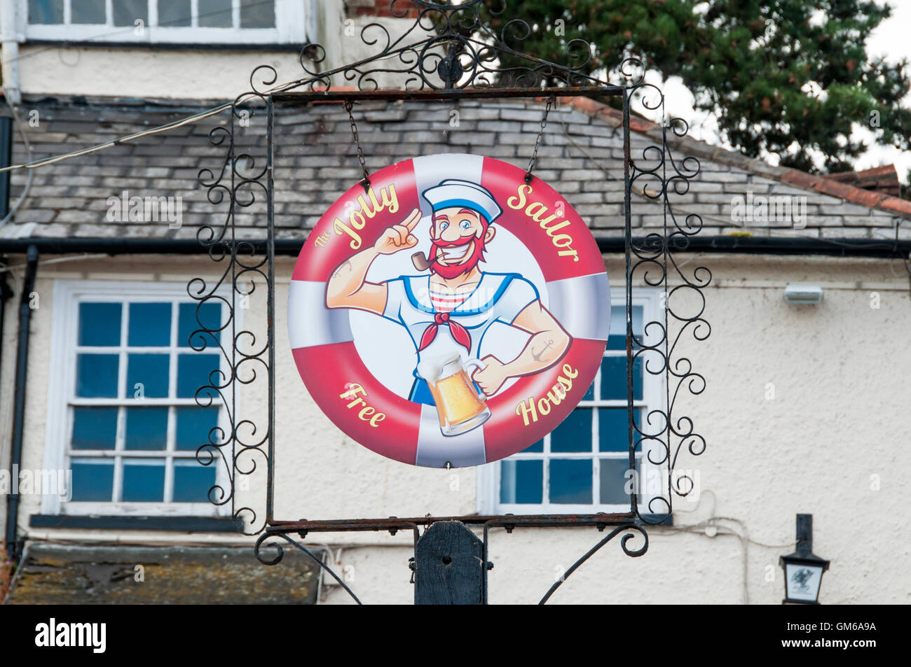 Pub sign for the Jolly Sailor in Maldon, Essex Stock Photo Alamy