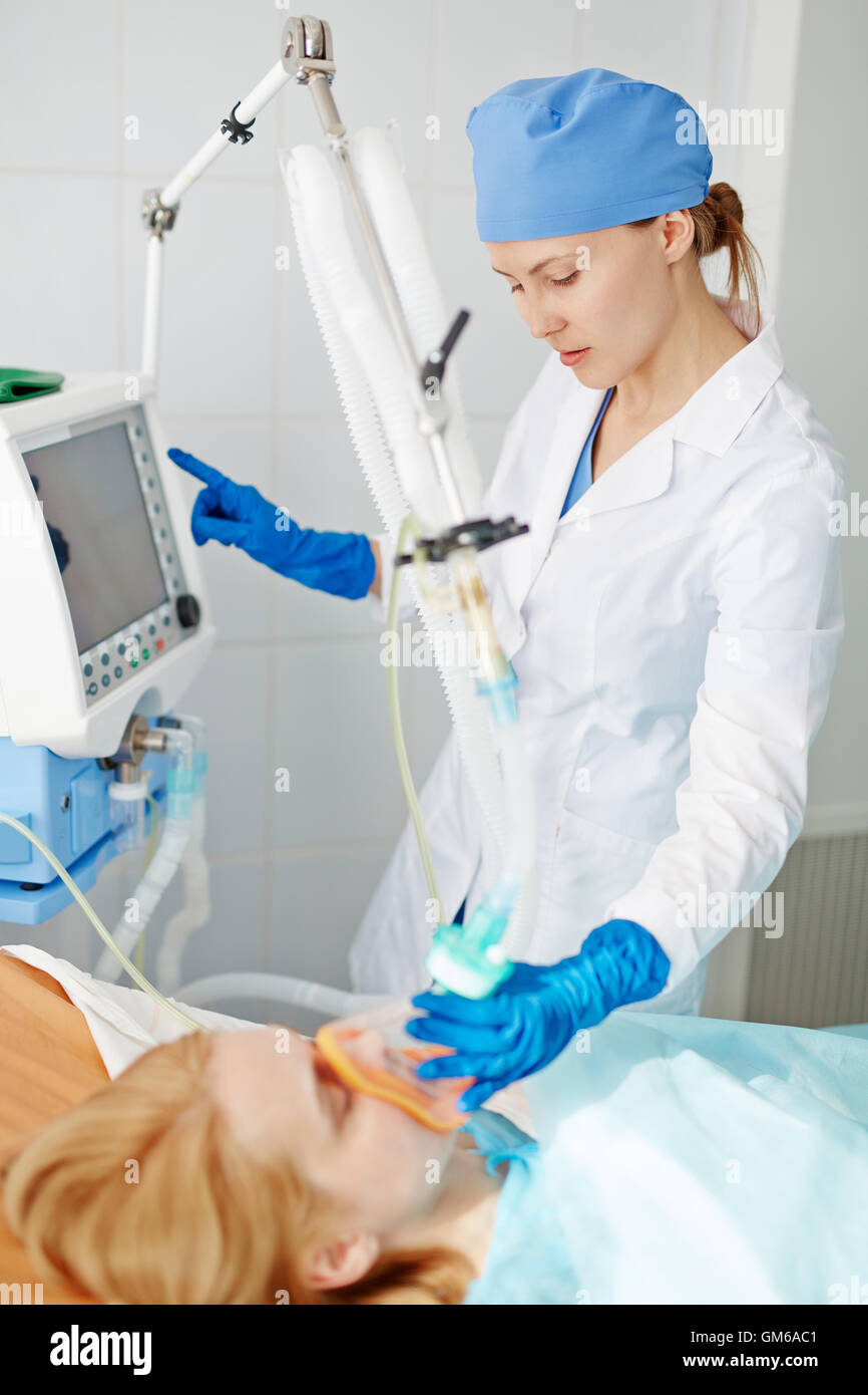 Take care of patient Stock Photo