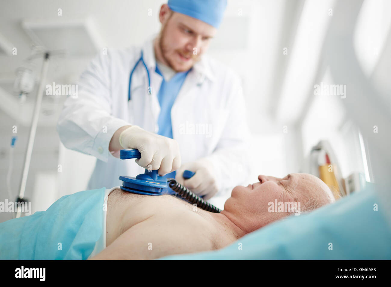 The patient is unconscious Stock Photo