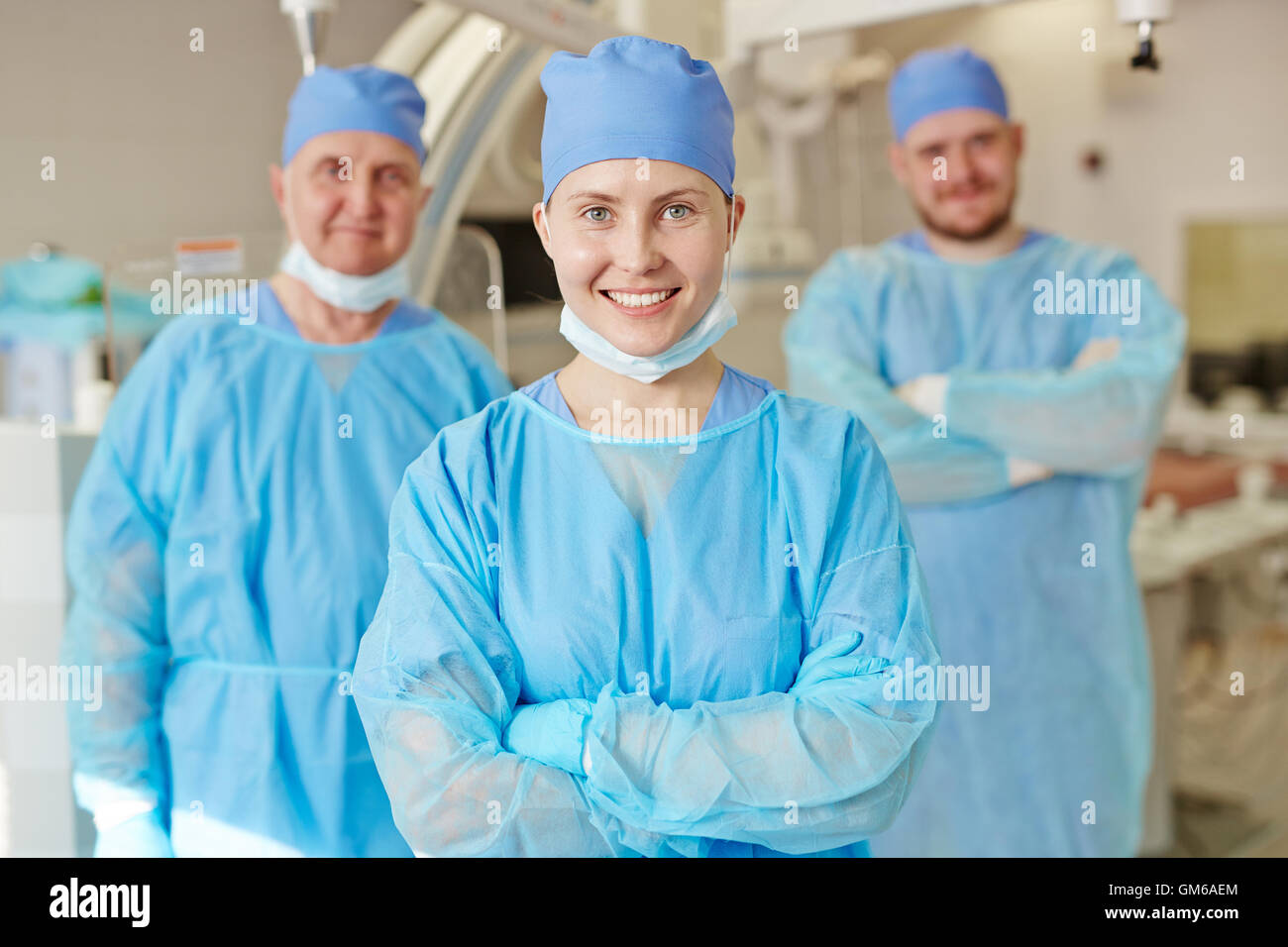 Team of surgeons Stock Photo