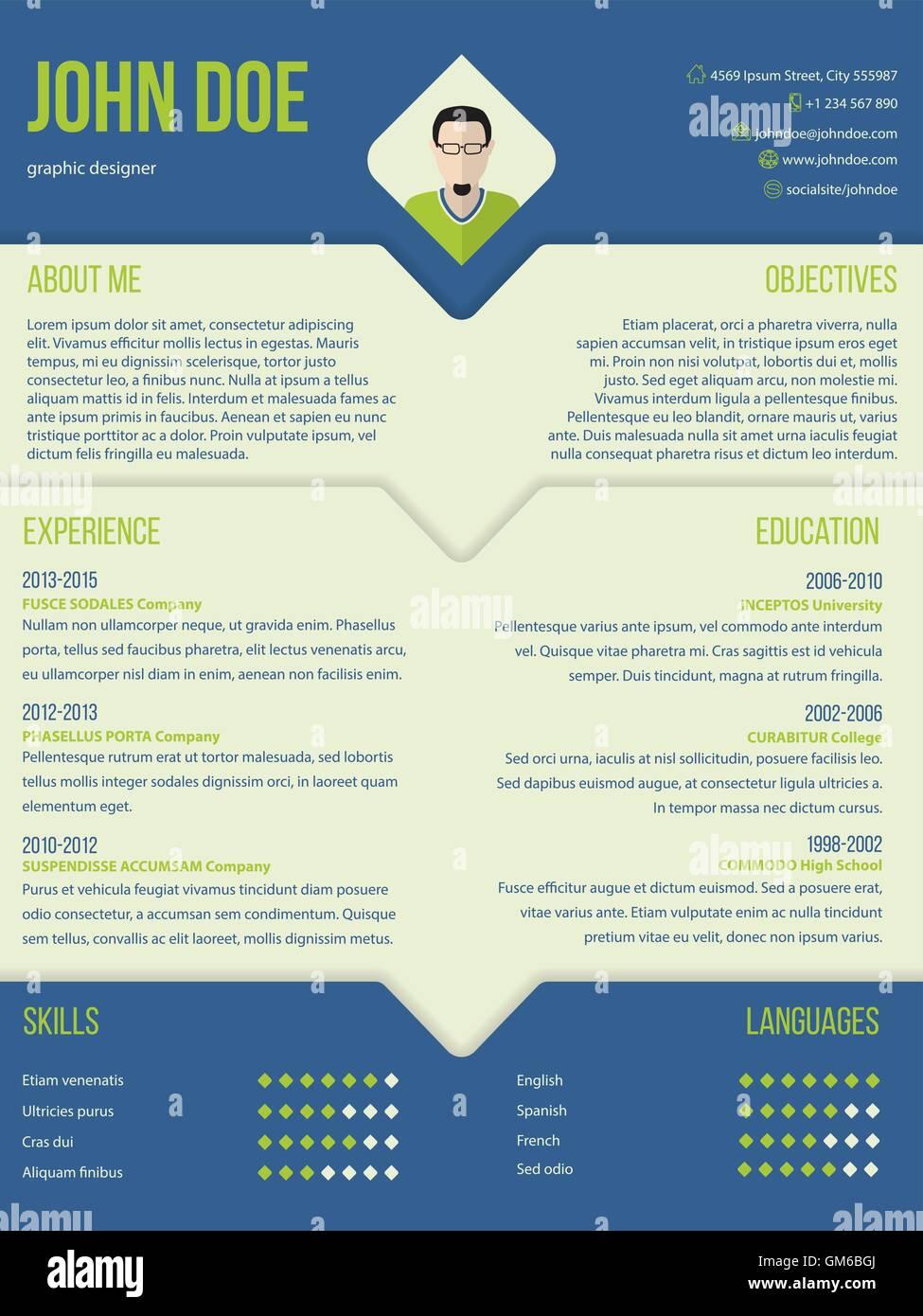 Modern curriculum cv resume template - Modern Curriculum Cv Resume Template Design GM6BGJ 