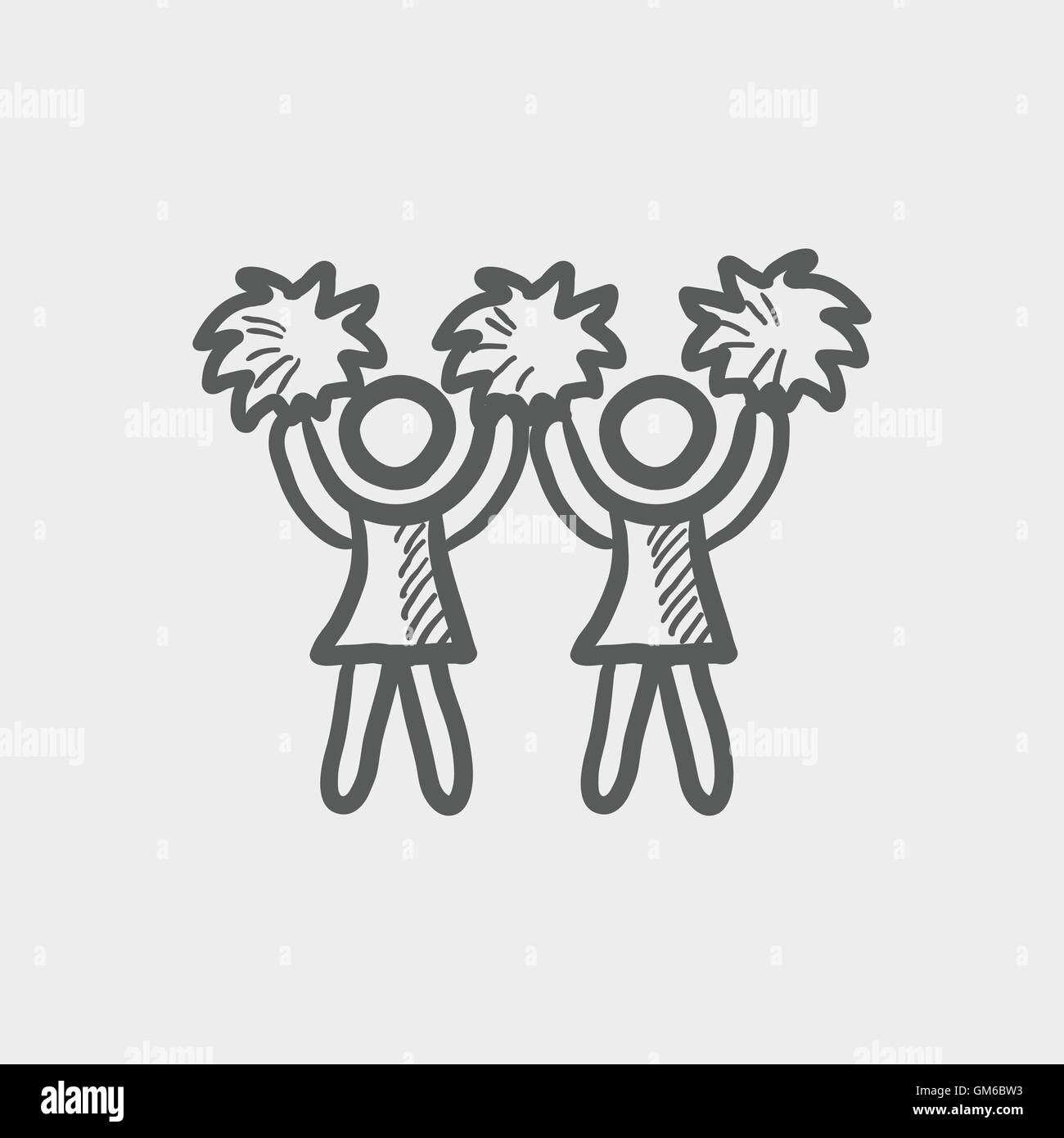 Girl cheer leader performing Black and White Stock Photos & Images - Alamy