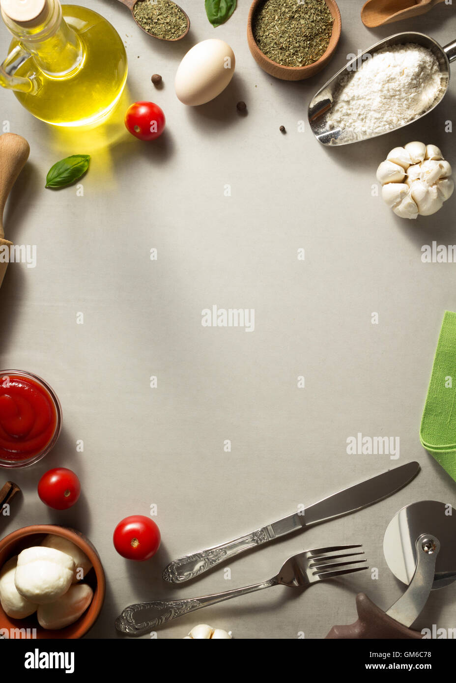 spice and herbs at table Stock Photo - Alamy