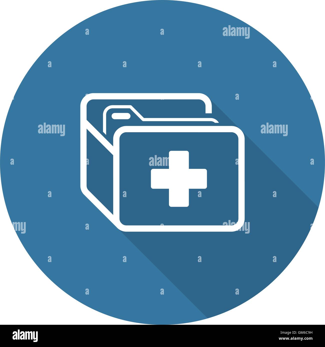 Medical Records Icon. Flat Design. Long Shadow Stock Vector Image & Art