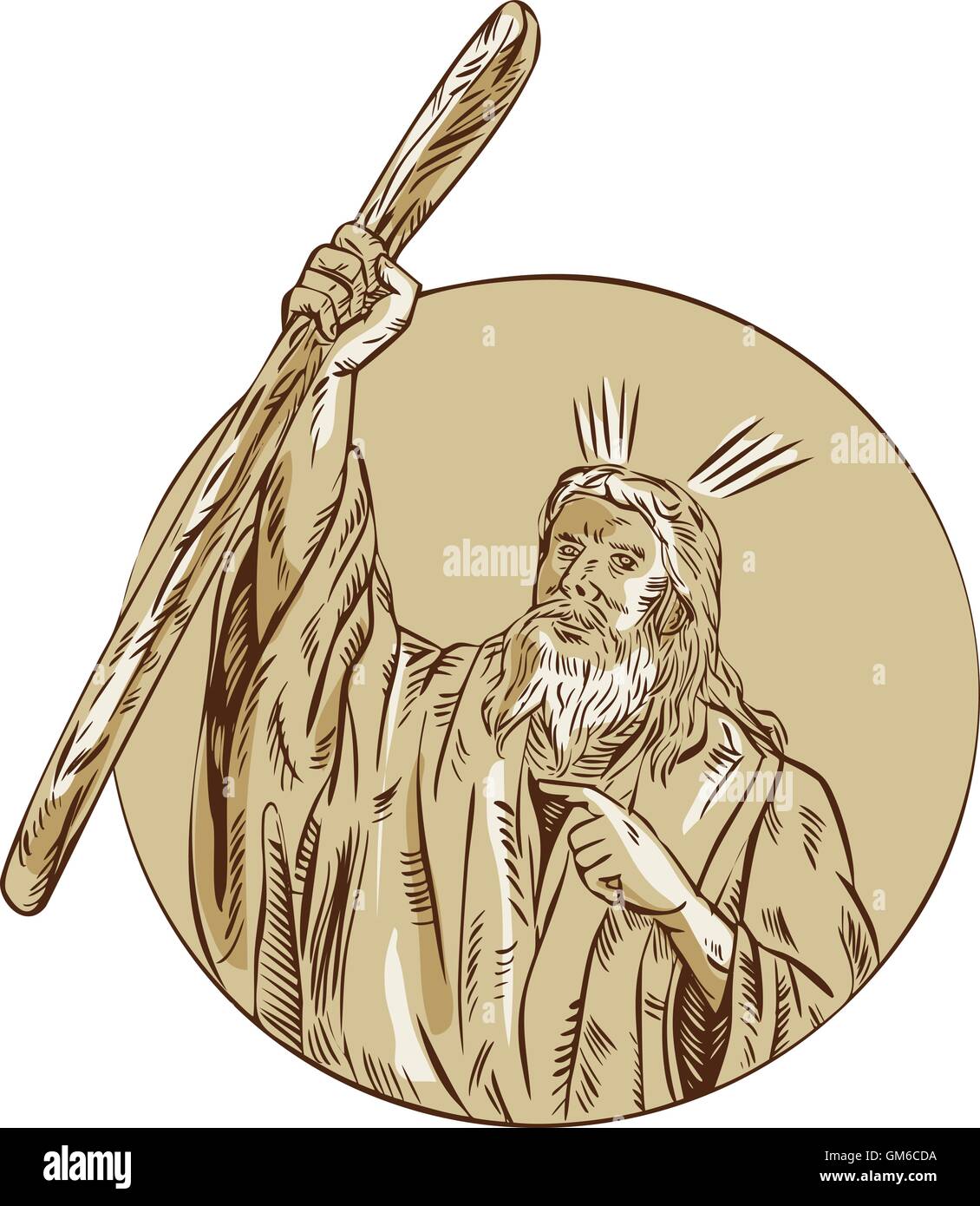 Moses staff Stock Vector Images - Alamy
