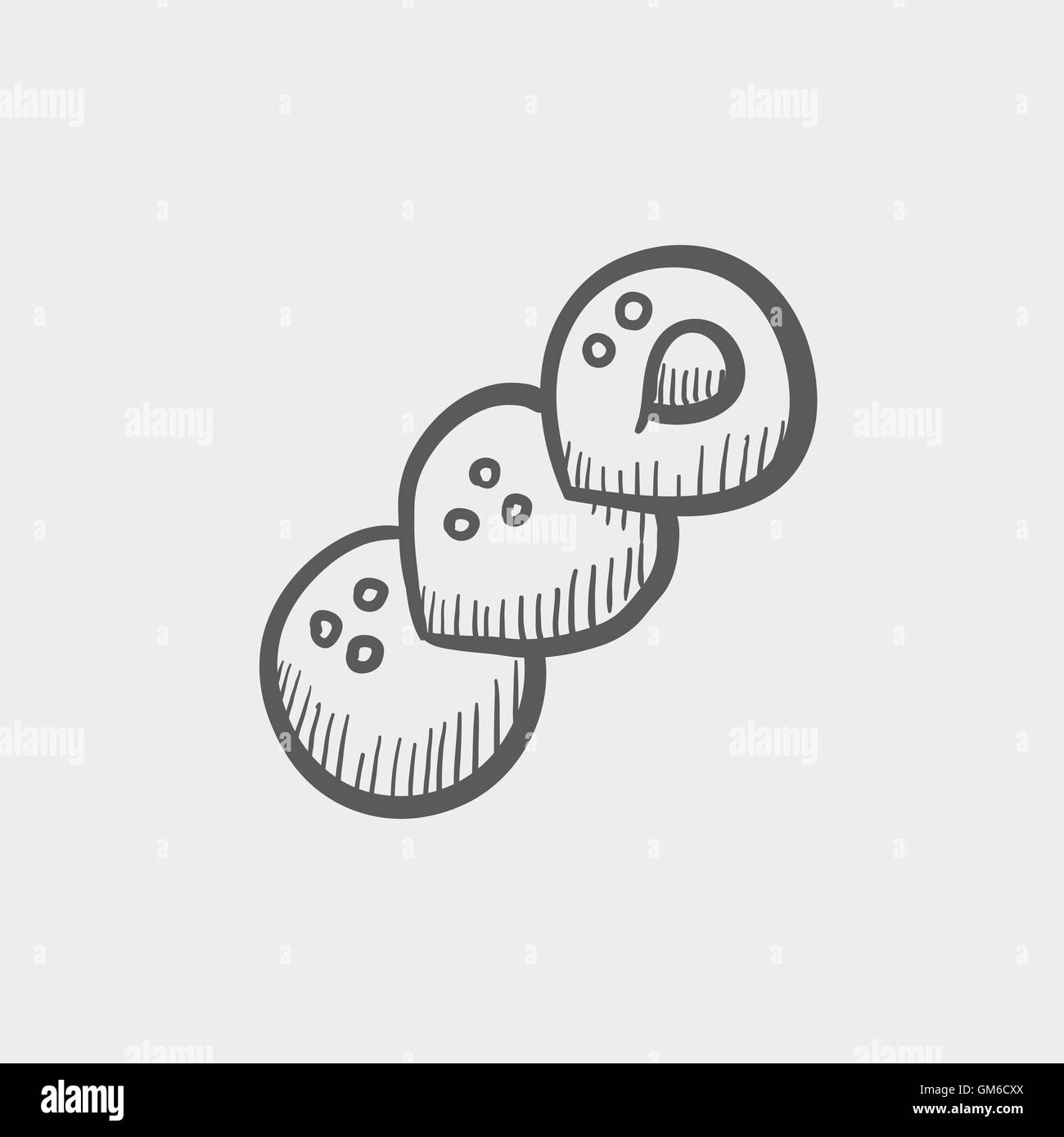 Spiral bread sketch icon Stock Vector