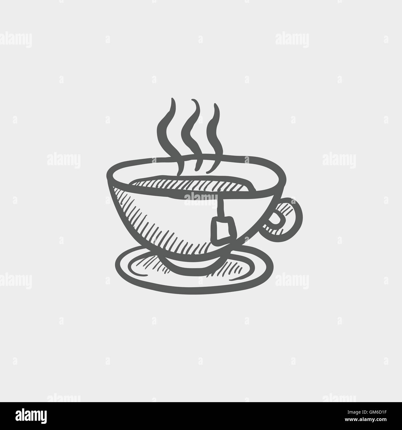 Hot cappuccino in cup Stock Vector Images - Alamy