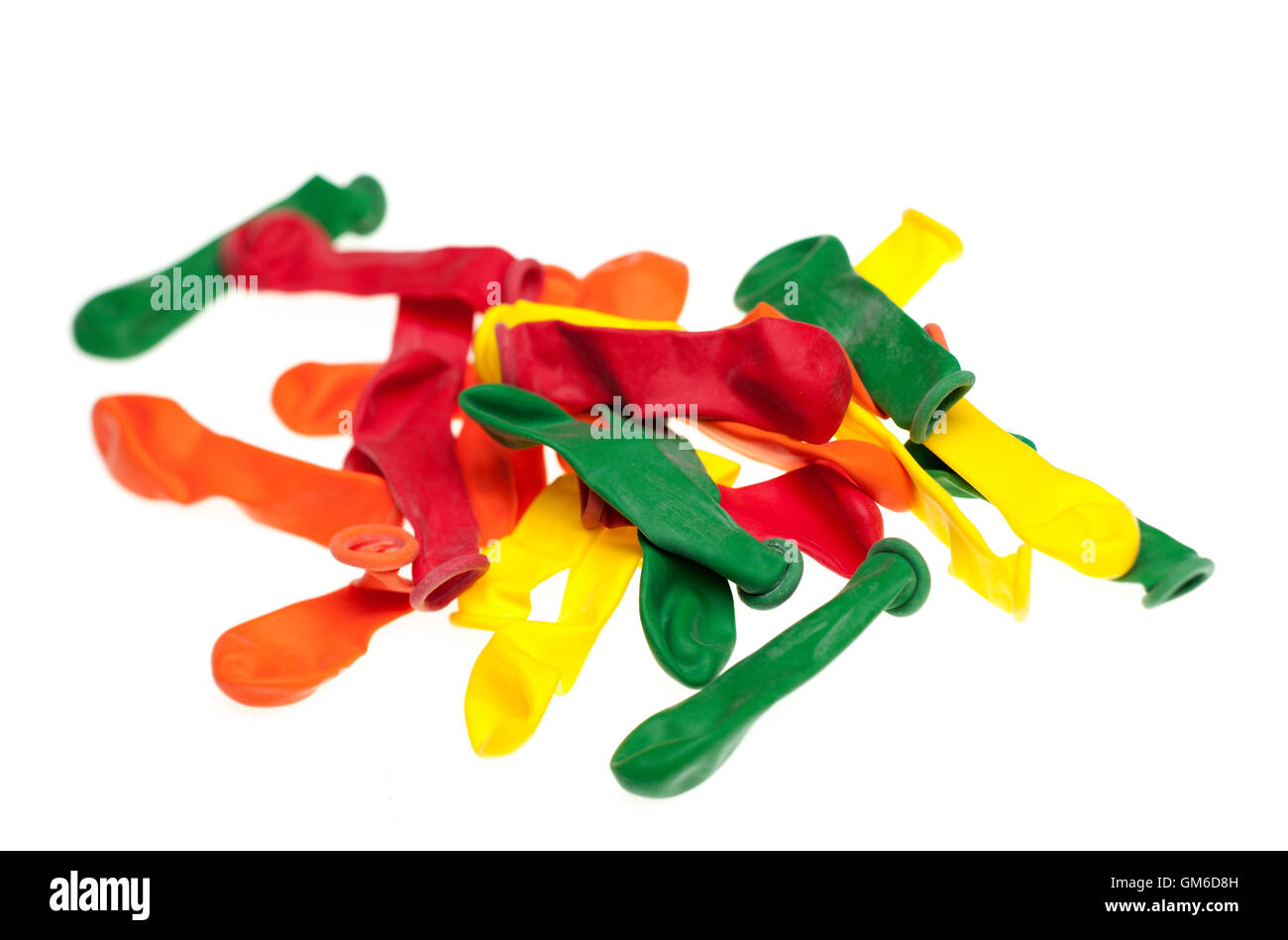 Pile of multicoloured water bomb balloons Stock Photo