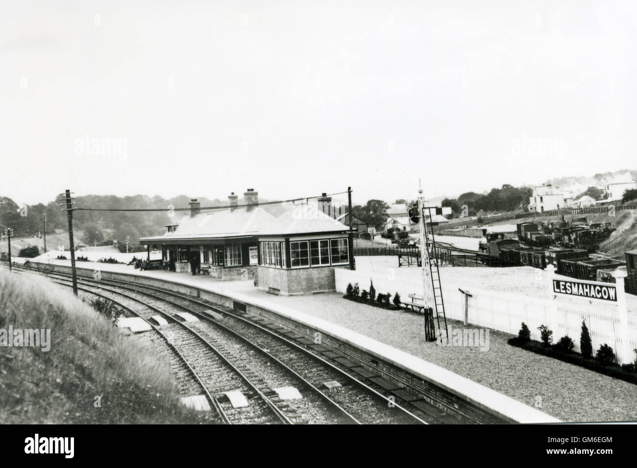 The Caledonian Railway's Lesmahagow Station in Lanarkshire just before the line opened. Stock Photo