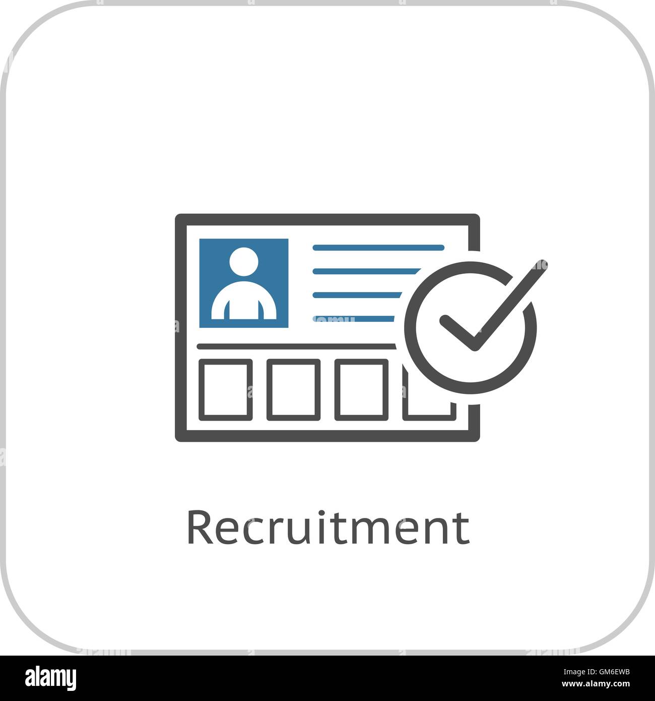 Recruitment Icon. Business Concept. Flat Design Stock Vector Image ...